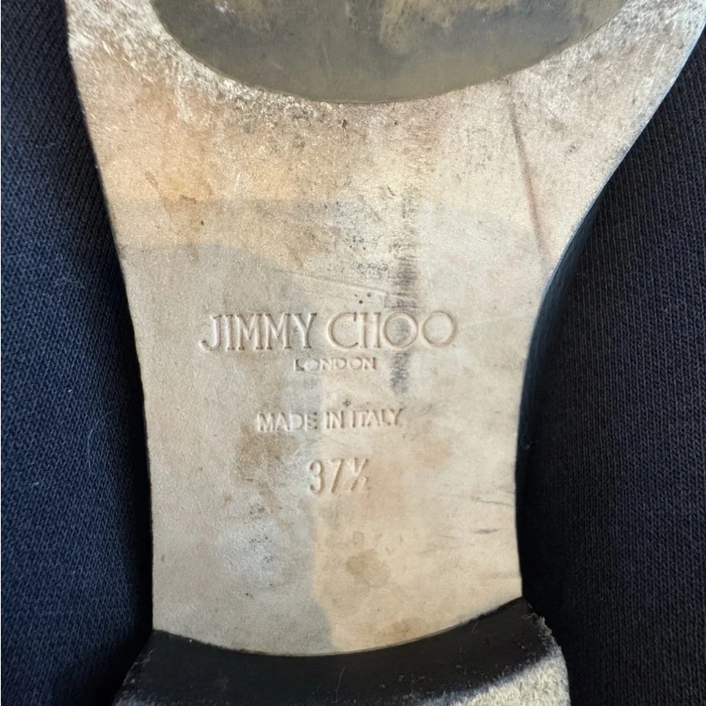 Jimmy Choo Knee-High Long Boots Black Size37.5/US7 NoBox Side Zip